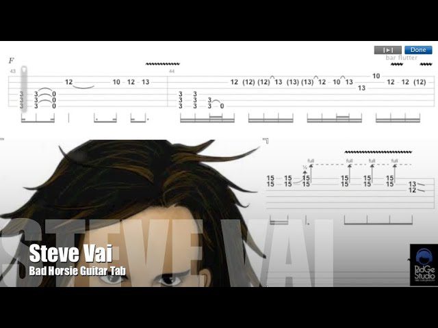 Descubre la increíble tablatura de ‘Bad Horsie’ para guitarra: ¡Aprende a tocar esta legendaria canción de Steve Vai!