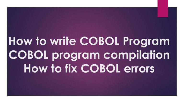 Todo lo que necesitas saber sobre los códigos de error COBOL: guía completa