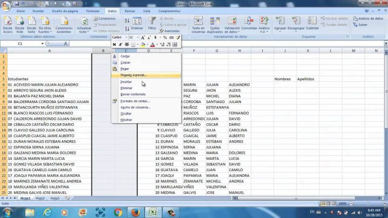 Guía completa paso a paso: Cómo separar apellidos y nombres en Excel 2010