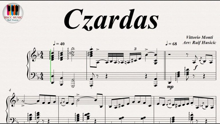 Descarga gratis el PDF de Czardas para piano – Aprende a tocar este desafiante clásico húngaro