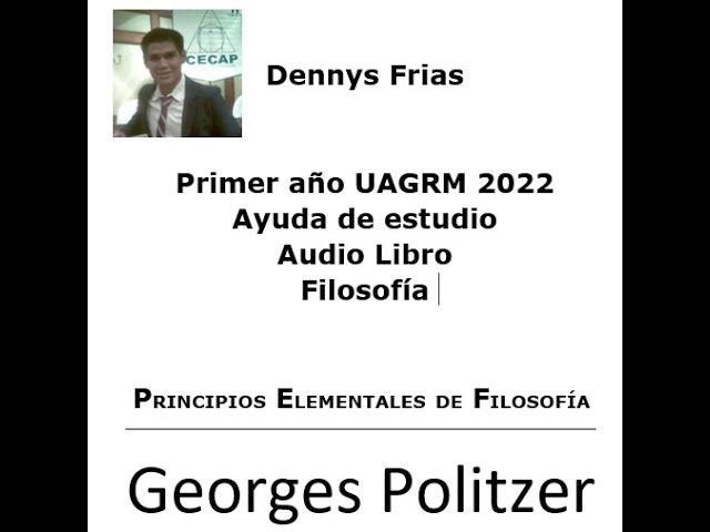 Descubre los principios elementales de filosofía de George Politzer en formato PDF