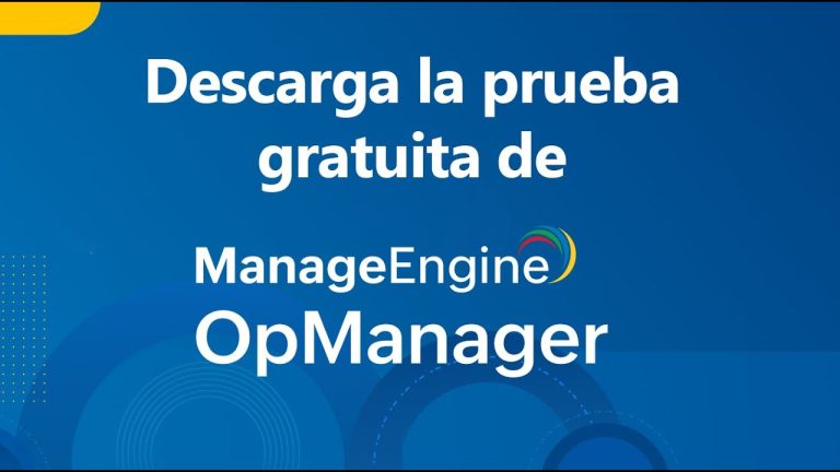 Descarga gratuita de OpManager: La mejor herramienta de gestión de red