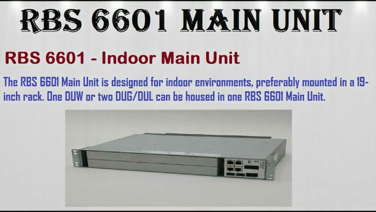Descubre todo sobre la descripción del producto RBS 6601: características, ventajas y uso